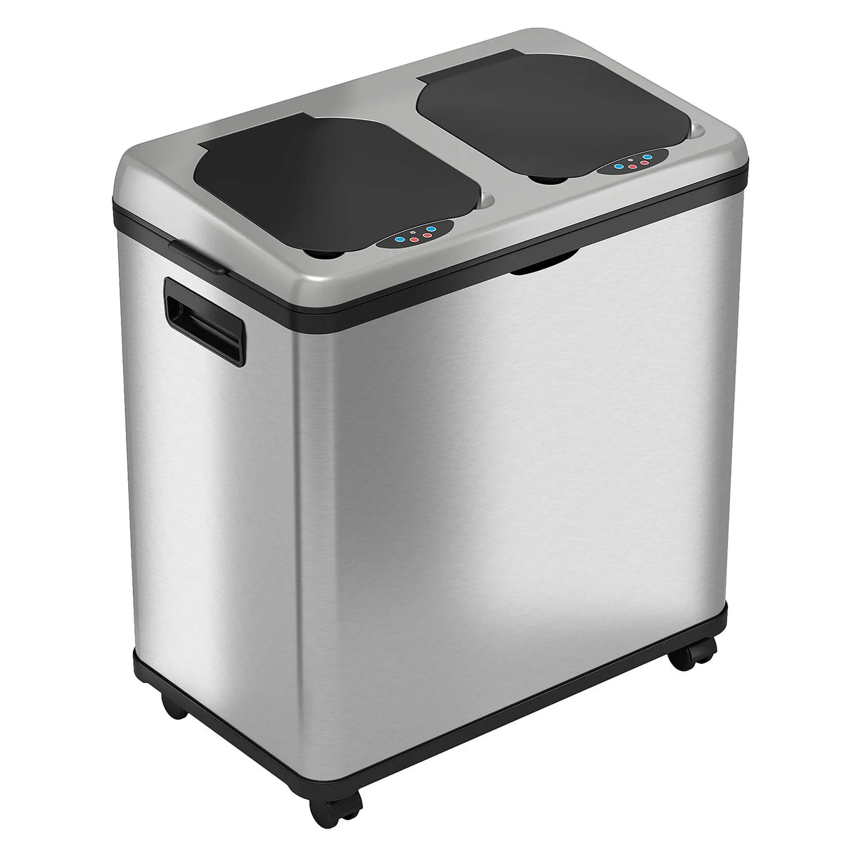 Dual Compartment Stainless Steel Sensor Trash Can 16 Gallon Y861276
