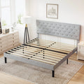 Queen Size Bed Frame Light Gray L99243