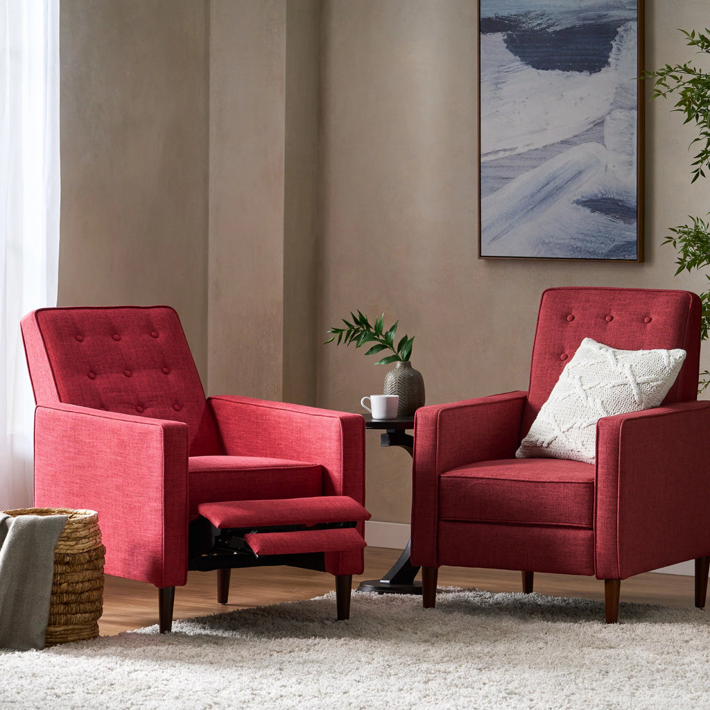 Set of 2 Tufted Recliners A177