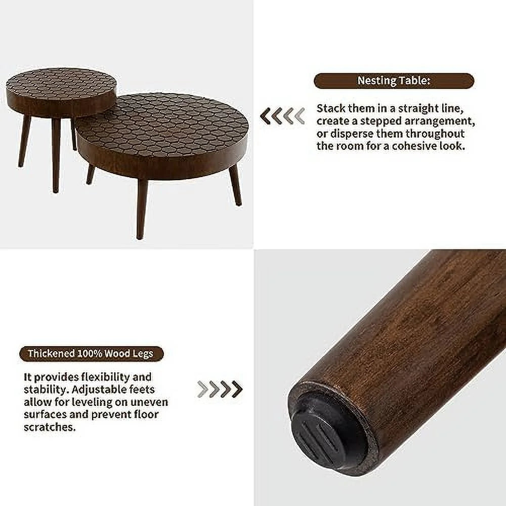 Square Wood Coffee Table and End Table Q6378