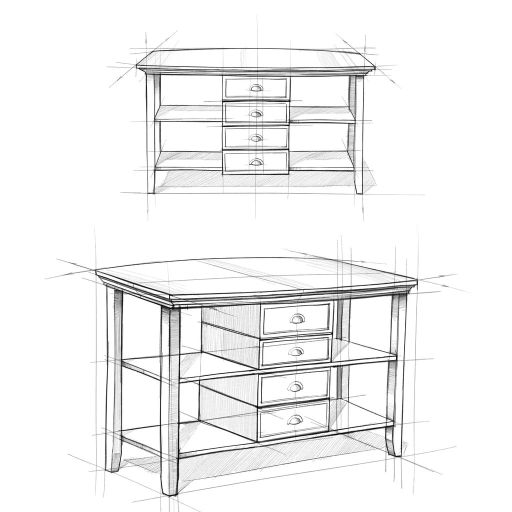 Solid Wood 54 in Wide Console Sofa Table J79743