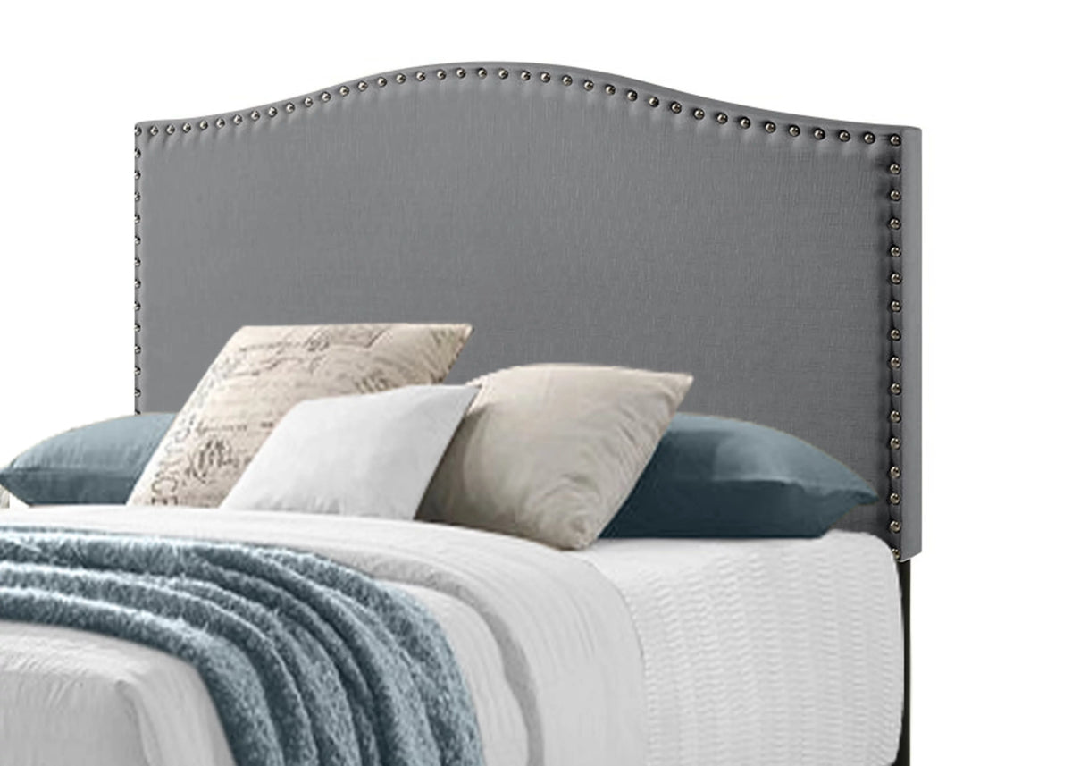 Upholstered Headboard, Full, Gray X98466
